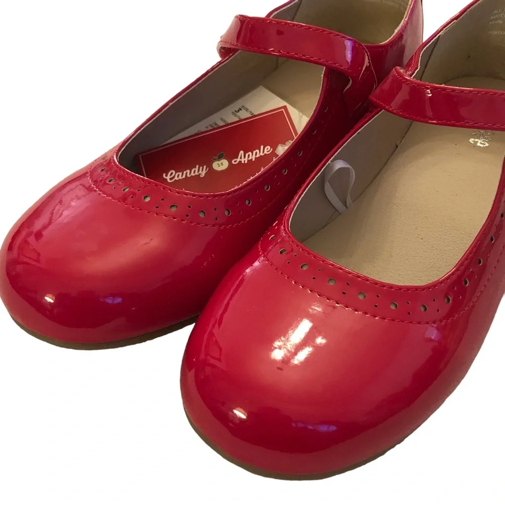 Retired Gymboree Candy Apple Patent Leather Mary Janes size 3